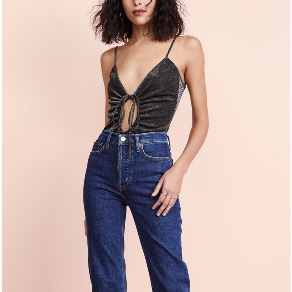 For Love & Lemons🍋Baccarat Glitter Knit Bodysuit✨